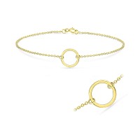 Round Gold Plated Silver Anklets ANK-106-GP